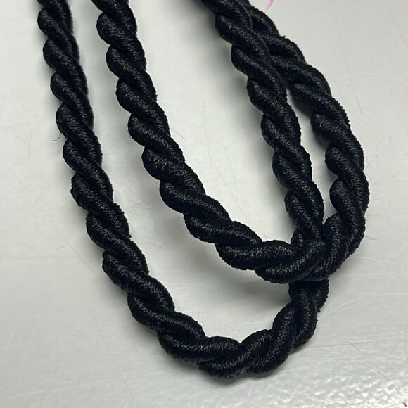 Versailles Home Fashion Inc. Black Silver Tone Accents 24” Tiebacks Set of 2 - Picture 8 of 10